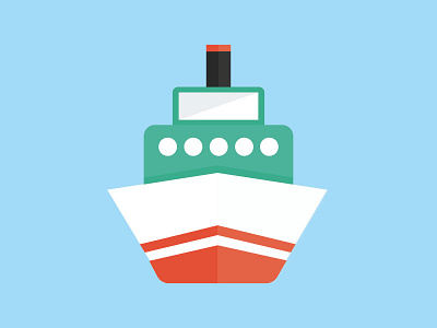 I'm on a boat boat design flat graphic icon illustration pop tech ui ux web