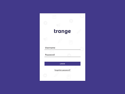 trange CMS cms design graphic icon icons illustration interface login tech ui user ux