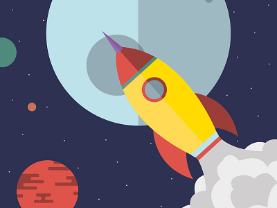 Rocket Ship colour graphic icon icons planet rebound rocket scheme tech web website