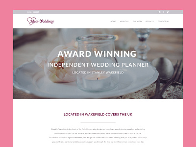 Independent Wedding Planner design graphic icon pink planner tech ui user ux web website wedding