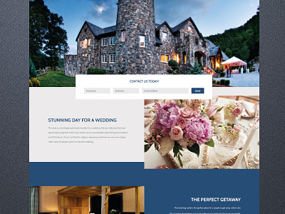 Hotel Wedding Venue graphic homepage hotel one page ui user ux venue web website wedding