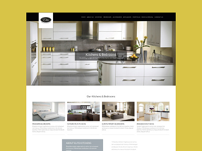 Elite Kitchens and Bedrooms bedrooms brochure design graphic kitchens site store tech ui ux web website