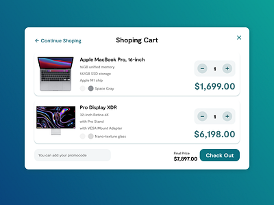 Shoping Cart ecommerce shopping cart uidesign