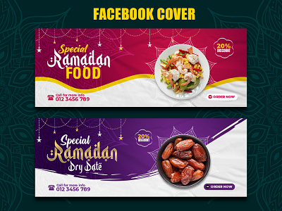 Ramadan Food Social Media Post Templates I Social Media Banner banner dry date facebook cover facebook story fb cover food banner iftar islamic islamic food muslim poster ramadan ramadan food social media banner