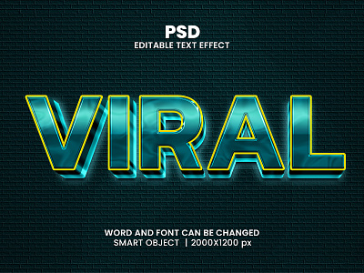 Viral 3D text effect