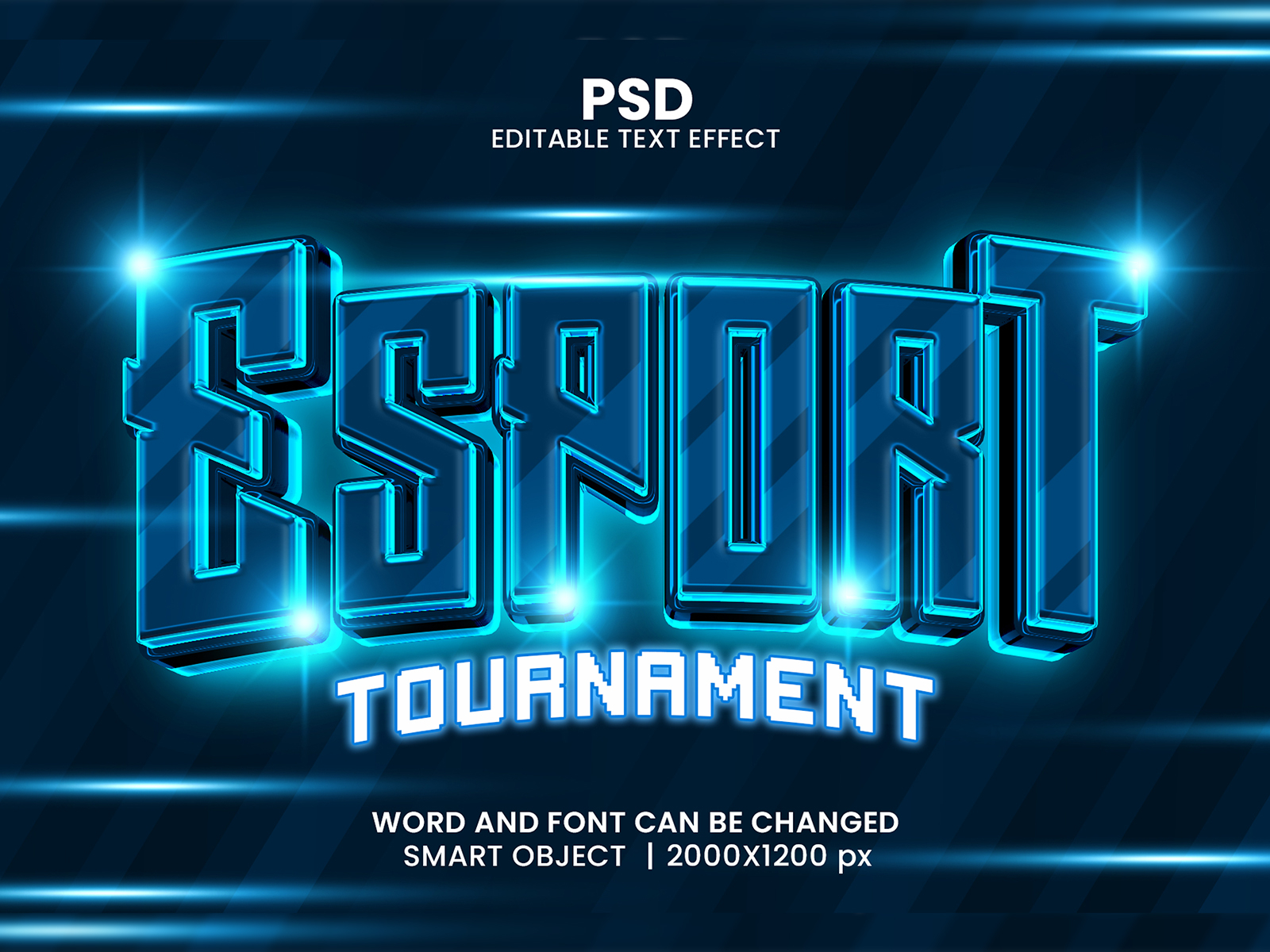 Esport Gaming 3D Editable Photoshop Text Effect Template download link game headline gamer text effect gaming design gaming logo graphic design modern text effect