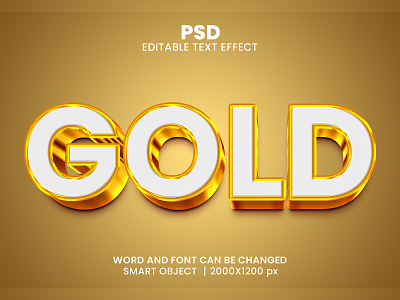 Gold 3D Editable Photoshop Text Effect Template download link gold gold font gold text effect gold text effect for photoshop luxury text effect