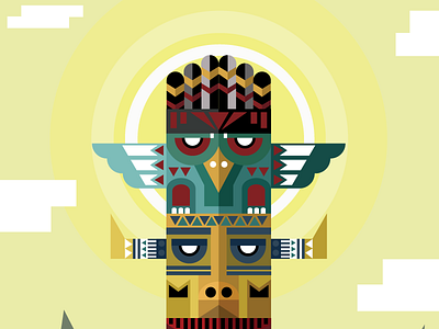 Totem animal illustration totem