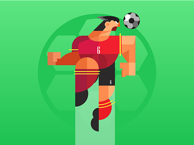 Midfielder character flat illustration midfielder soccer vector