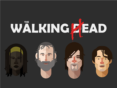The Walking Head character dead illustration vector