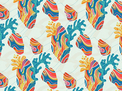Marble Heart artph colors design heart illustration digital marble pattern