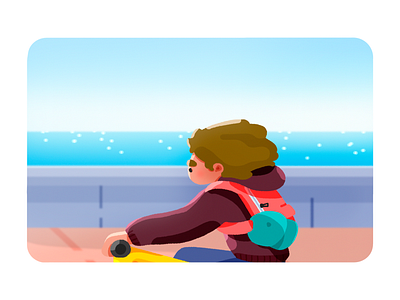 Bittersweet💫 beach character character design cycling digitalart digitalpainting illustration photoshop sea sun
