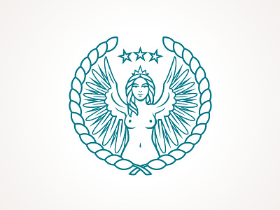 Harpy Logo greek harpy logo mythological mythology roman winged woman