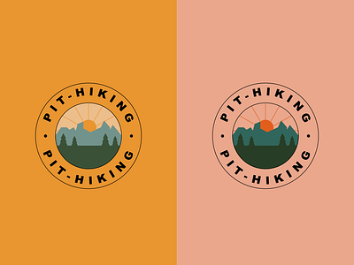 Pit-Hiking Logo branding design flat graphic design illustration logo vector