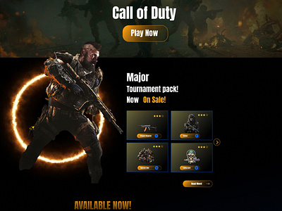 Redesigned Call Of Duty Game Landing Page