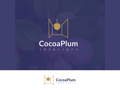 Plum in the name and plum in the logo design illustration logo