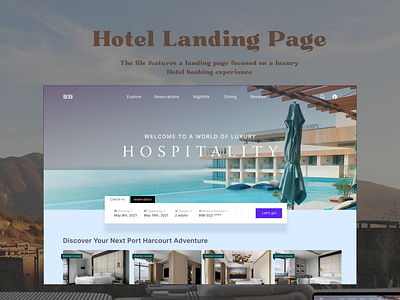 Hotel Landing Page designs, themes, templates and downloadable