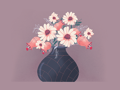 Flowers flower flower illustration flowers illustration illustration art pot vase vectorart