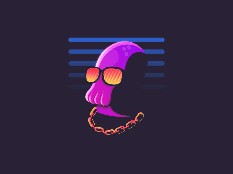 I Am Retro - Dr.Zoidberg 80s retro zoidberg futurama gradient cigar fanart
