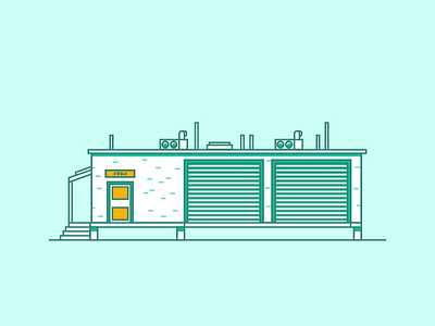 Loading Dock building graphic design illustration line art loading dock simple truck