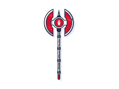 Battleaxe 2d axe battle graphic design illustration medieval pen tool simple weapon
