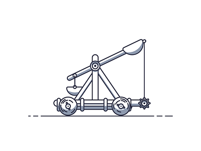 medieval catapult clipart