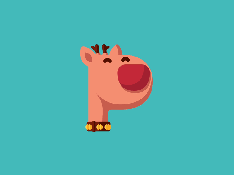 Agreeing Rudolph animation cute graphic design happy illustration nose reindeer rudolph subsign