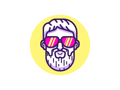 New Avatar beard branding face glasses graphic design illustration line art new year razvan vezeteu