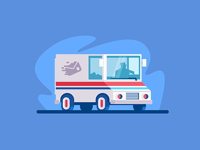 You Have Mail! car envelope graphic design illustration mail postalservice snailmail truck