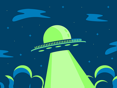 Searching alien graphic design illustration search sky stars ufo