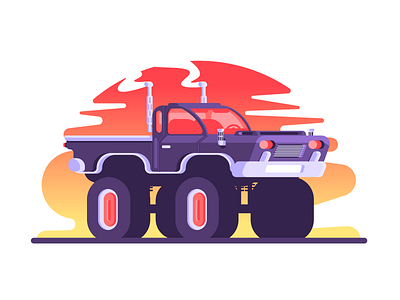 Monster Truck awesome car graphic design illustrationg monster truck tire truck wheel
