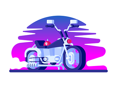 Motorcycle bike biker graphic design hog illustration motorcycle ride two wheel