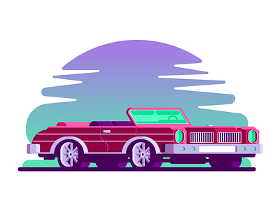 Lowrider awesome car gradient graphic design illustration low rider