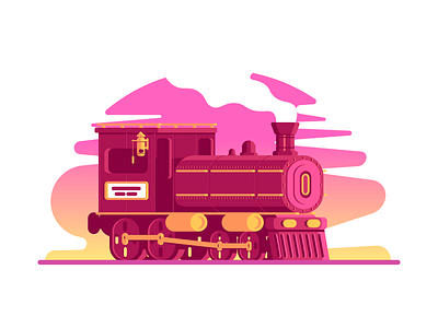 Locomotive ciu ciu colorful graphic design illustration locomotive stream train