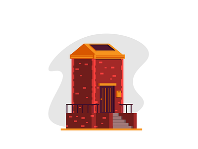 Star Gazing Tower ancient brick buildings illustration mailbox obeservatory stars