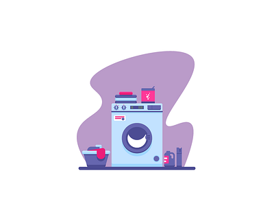 Washy Washy! clothes detergent graphic design illustrator wash washing machine