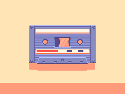 Rewind cassette graphic design illustration music recording tape tech vintage walkman