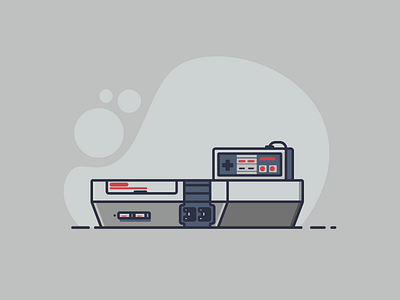 NES console funny game graphic design icon illustration nes nintendo videogame
