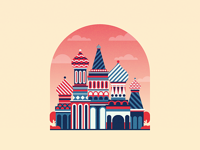 Cathedral awesome cathedral church flat graphic design illustration minimal moscow russia