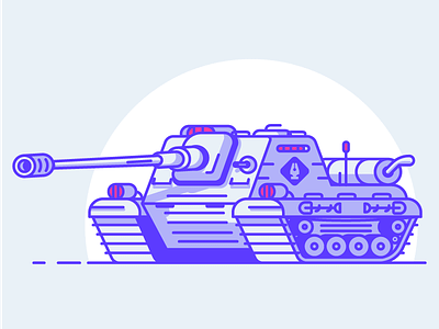 Pen Guild Tank cannon graphic design heavy illustration machine pen pentool tank vehicule war
