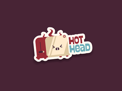 Hot Head angry cute funny graphic design hot hot head illustration pissed off toaster upset