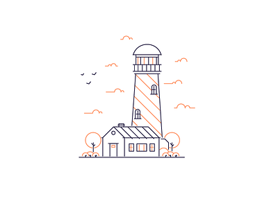 Lighthouse and house