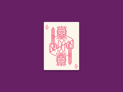 The King card diamond graphic design icon icon design illustration king of diamonds playing card