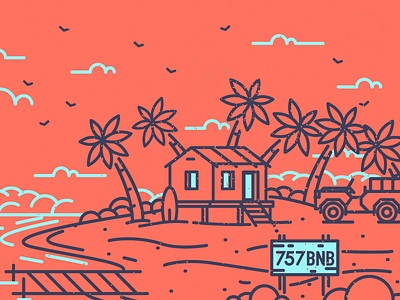 Beach House Illustration