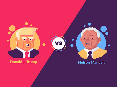 Trump Vs Mandela america avatar bubbles debate graphic design illustration mandela speech trump vs