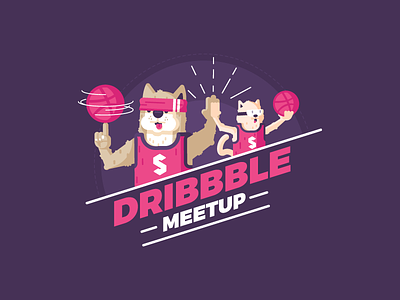 Iasi Dribbble Meetup basketball cat dog dribbble even highfive logo meetup