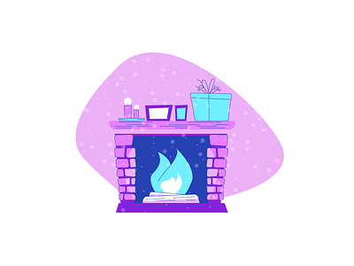 Fireplace candles christmas fire fireplace gift graphic design illustration logs pictures warm winter