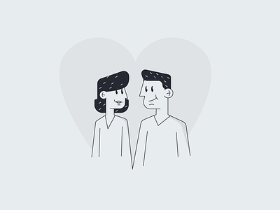 Couple cartoon couple graphic design happy holding hands illustration love man smiles woman