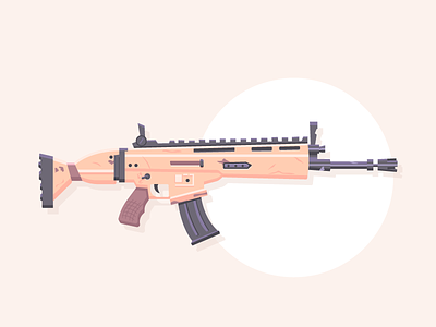 Lock n' Load : Fortnite SCAR automatic rifle fortnite graphic design gun icon illustration rifle scar video game weapon