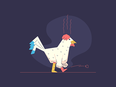 Pissed Off angry chicken graphic design illustration kicking pissed off rock rooster